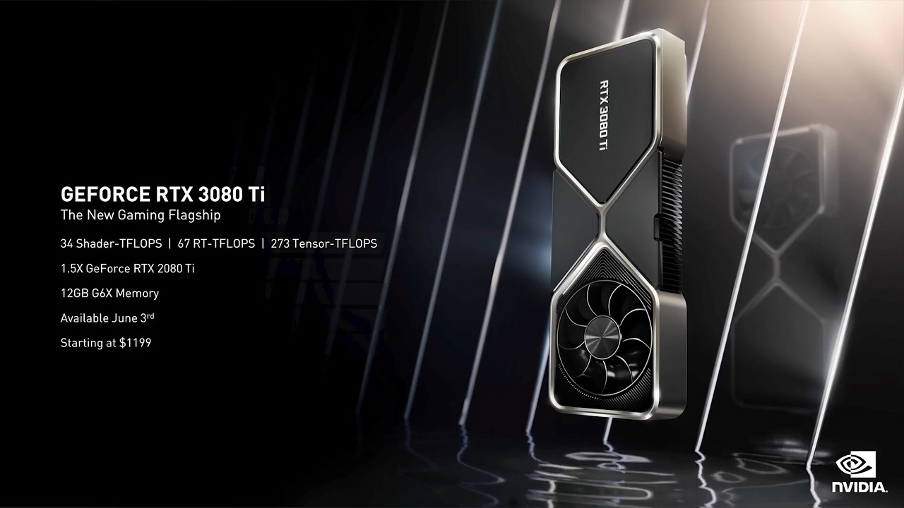 Le NVIDIA RTX 3080 Ti contient une puissance supposée 1,5 fois supérieure à celle du GPU 2080 Ti et devrait sortir le 3 juin, à partir de 1200 $.
